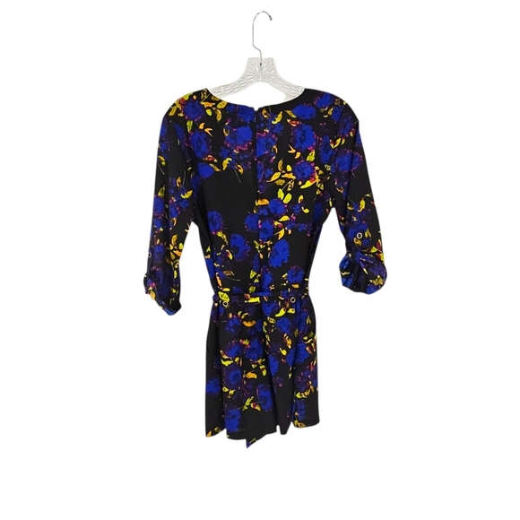 Yumi Kim Liz Romper In Midnight Casdade Purple & Blue Floral Print - Picture 4 of 10